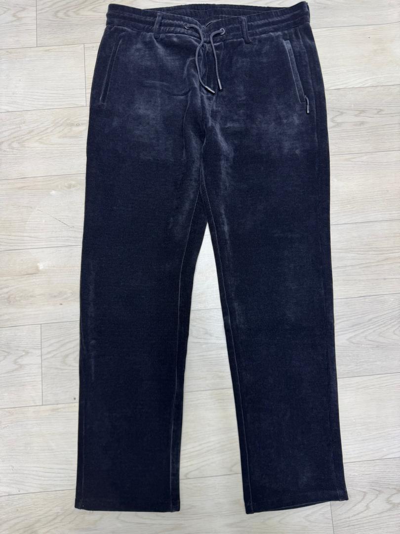 Pantalon noir homme coton lourd rayé – Élégance et confort