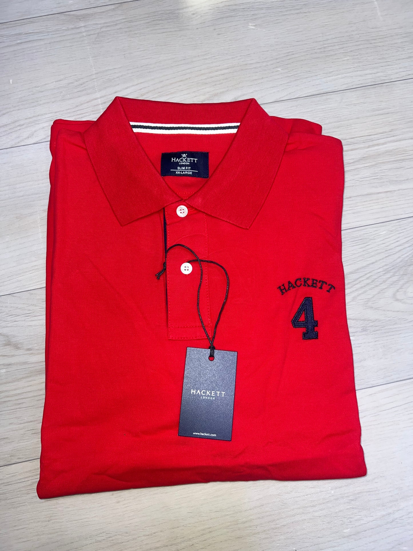 Polo Rouge Homme Hackett – Élégance Casual en Coton Premium"