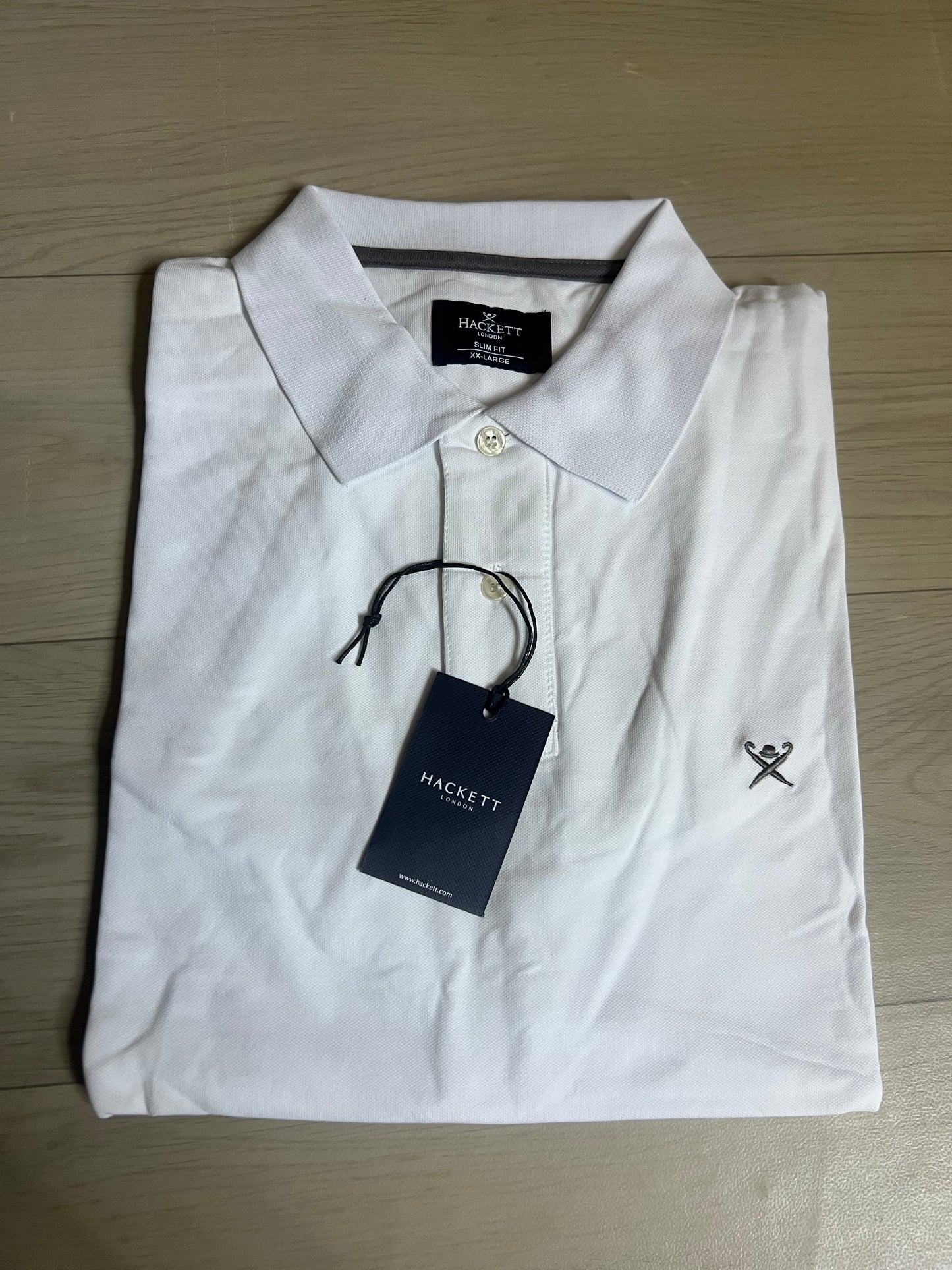 Polo homme blanc élégant – col classique – marque Moxe