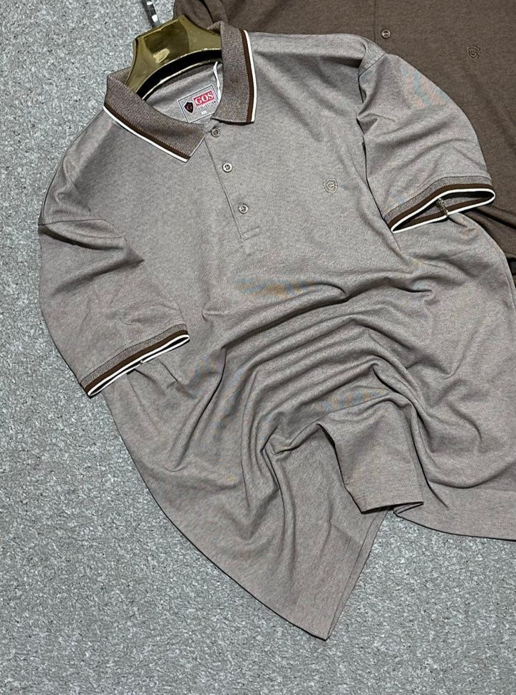 POLO111 – Polo Homme Kaki Clair – Style Décontracté Élégant