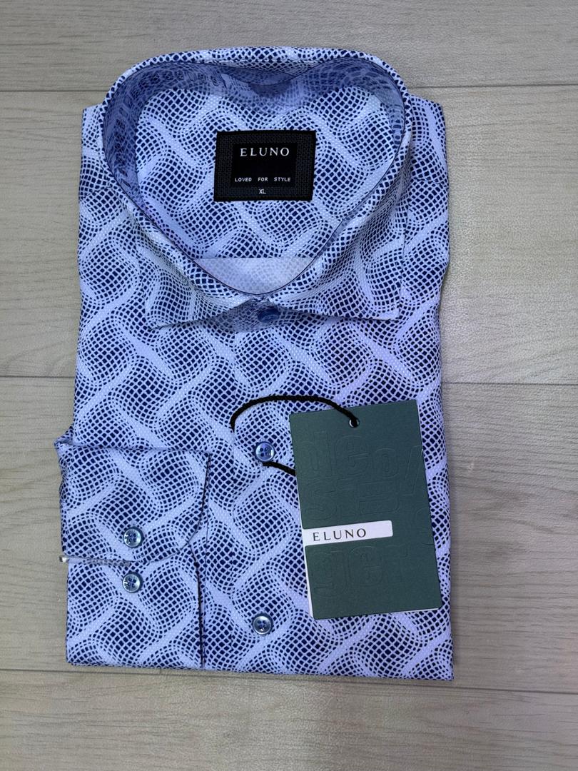 Chemise homme bleu à motif quadrillé – Style élégant