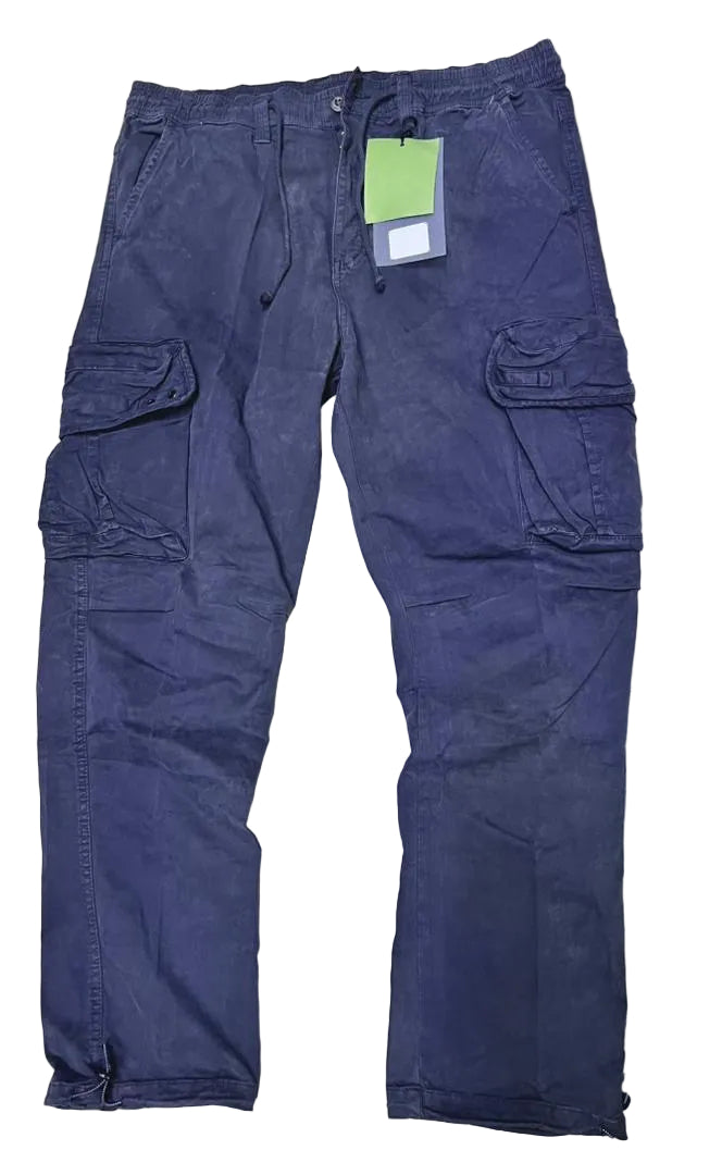 Pantalon cargo bleu gris