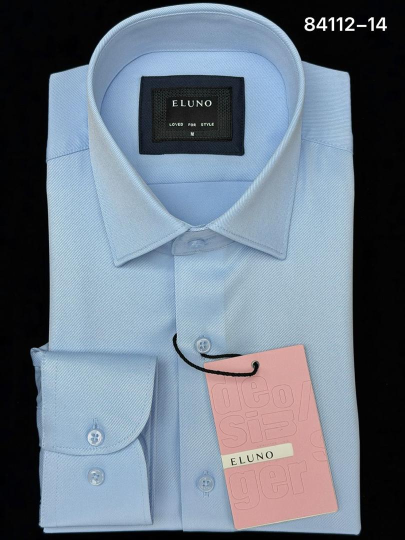 Chemise Homme ELUNO Bleu Ciel Style Élégant