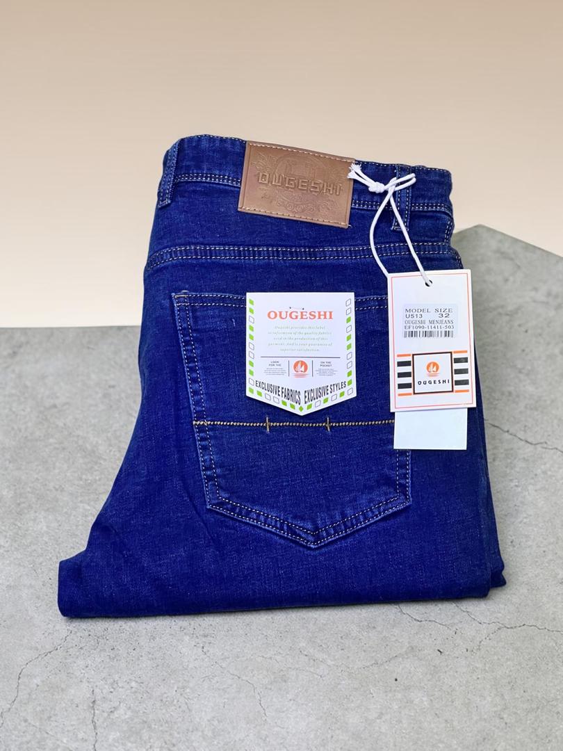 Jean Homme Bleu Denim OUGESHI – Coupe Regular Fit Premium