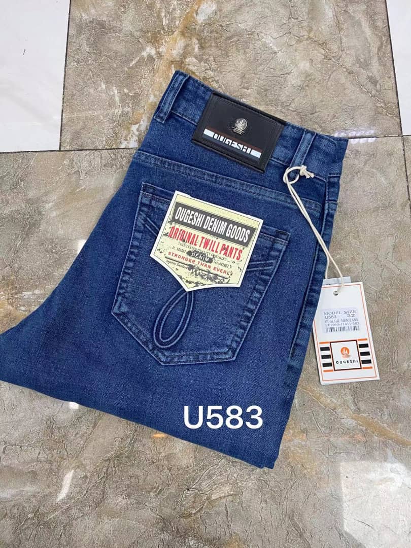 Jean Ougeshi Bleu Denim Foncé Intemporel