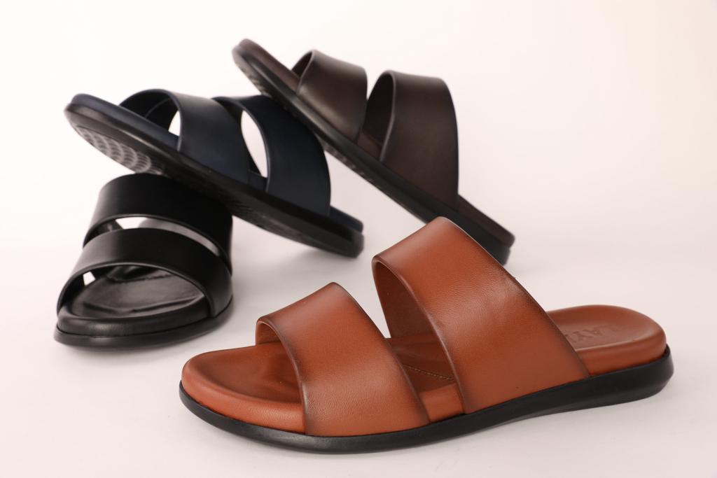 Sandales homme cuir style croco – Élégance & confort