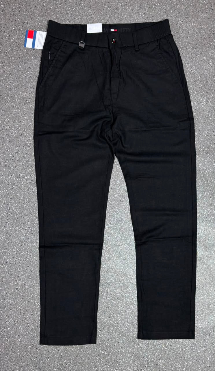Pantalon Homme en Lin Bleu Marine