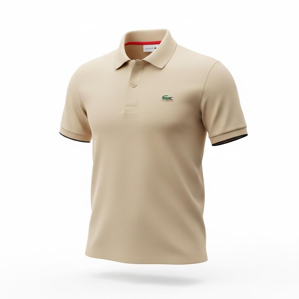 Polo Lacoste Beige – Élégance Naturelle et Raffinée
