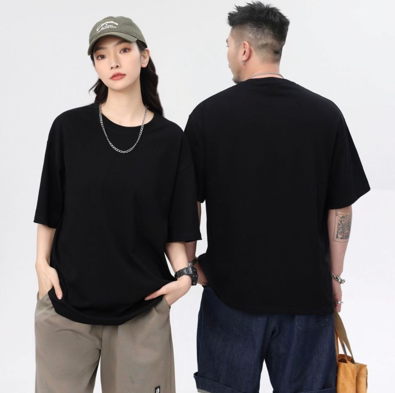 T-shirt Oversize Unisexe – Noir