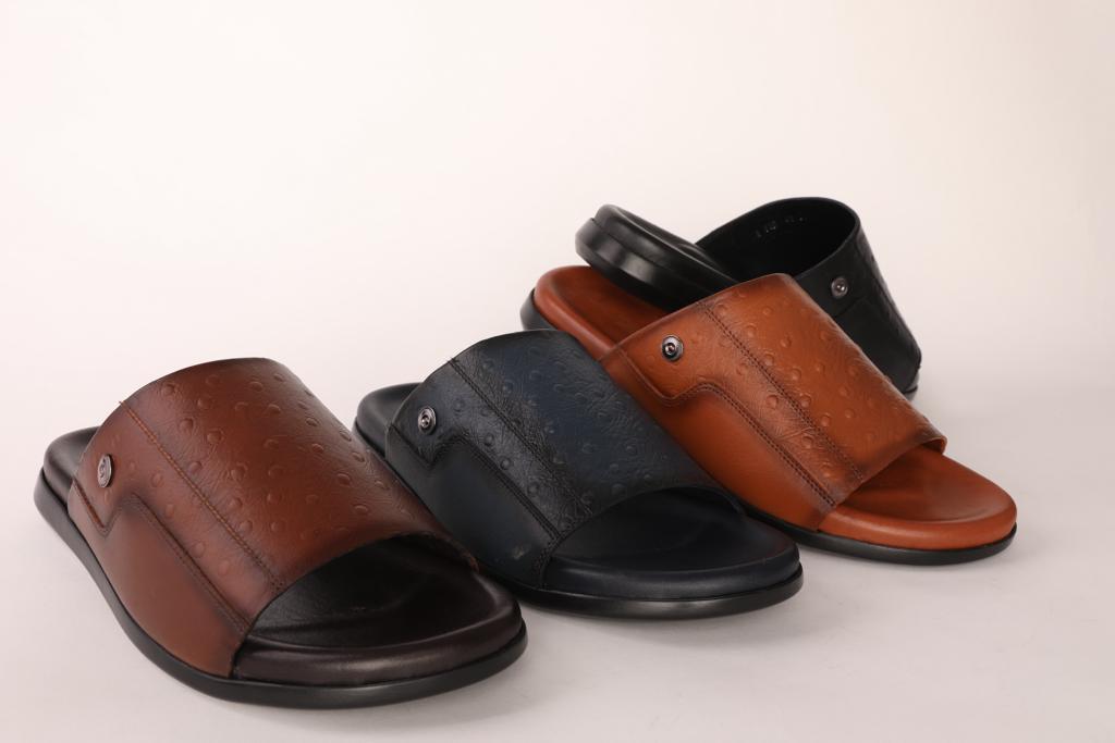 Sandales homme cuir style croco – Élégance & confort