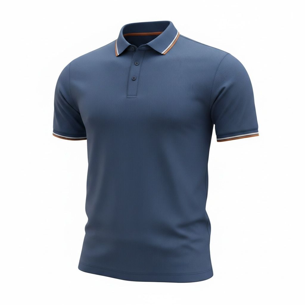 Polo Homme Bleu Denim – Style Casual Chic