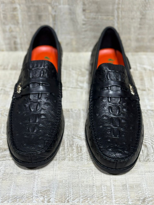 Mocassin Polo Croco Noir – Élégance et caractère