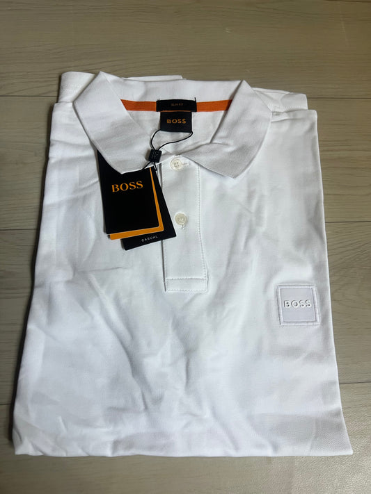 Polo Boss blanc pour homme – style raffiné et moderne