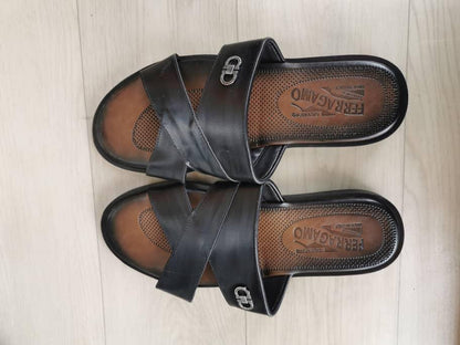 Sandales à Boucle & Semelle Marron