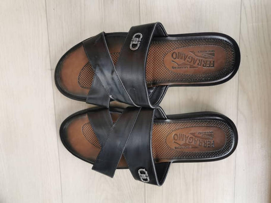 Sandales à Boucle & Semelle Marron