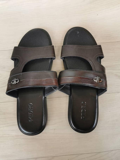 Sandales à Boucle & Semelle Marron