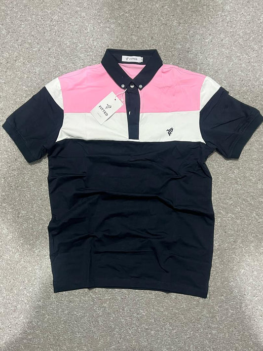 POLO113 – Polo Homme  Noir ROSE BLANC