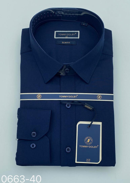 Chemise Tommy Dolby bleu marine Homme – Élégance Audacieuse