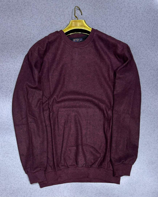 Pull Bordeaux Prestige – Col Rond