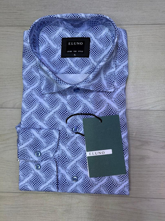Chemise homme bleu à motif quadrillé – Style élégant