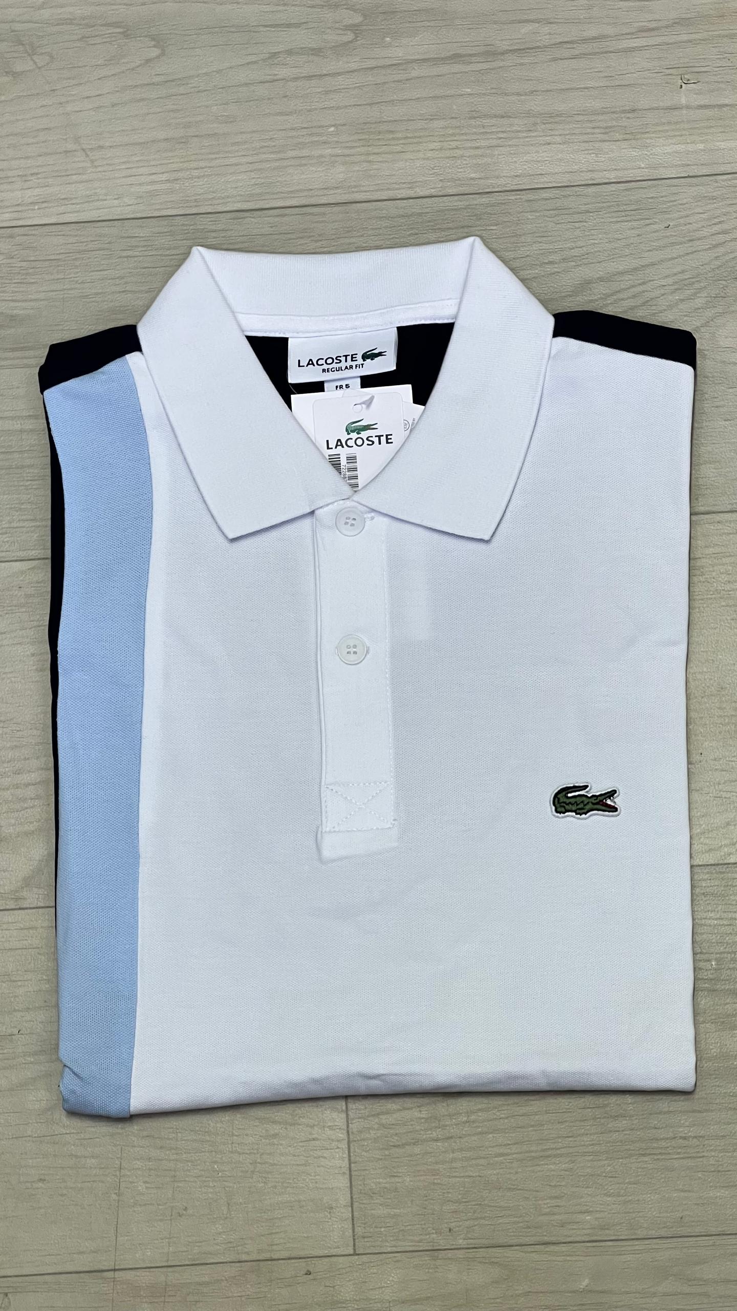Polo Lacoste _Tricolores Dégagé Bleu