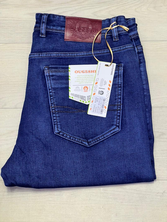 Jean Bleu Délavé Ougheshi Coupe Droite – Élégance Classique