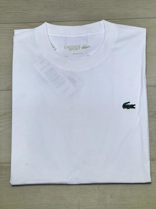 T-Shirt Blanc Lacoste – Élégance Classique & Style Intemporel