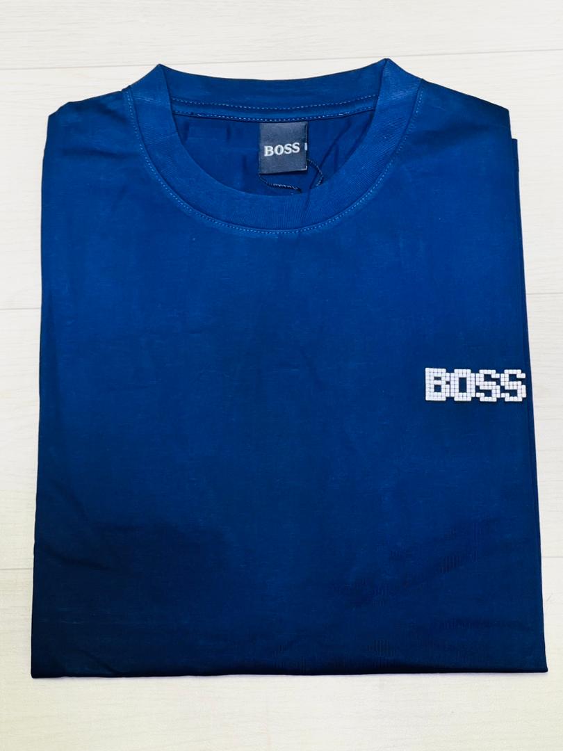 T-Shirt Bleu BOSS – Élégance Moderne & Style Premium