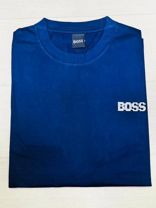 T-Shirt Bleu BOSS – Élégance Moderne & Style Premium