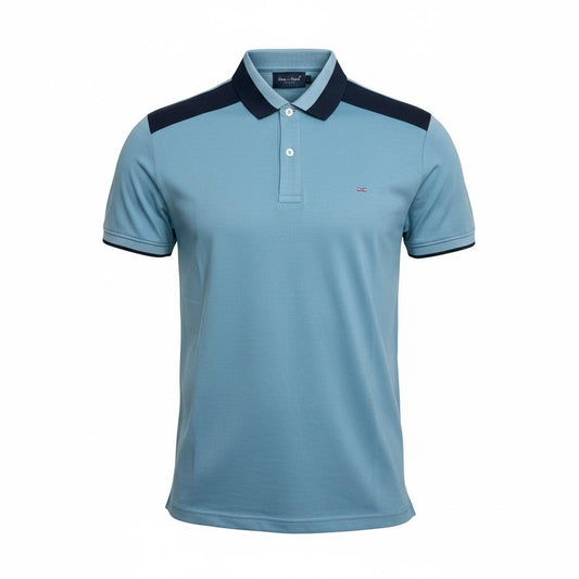 Polo Homme Bleu Clair – Style Minimaliste