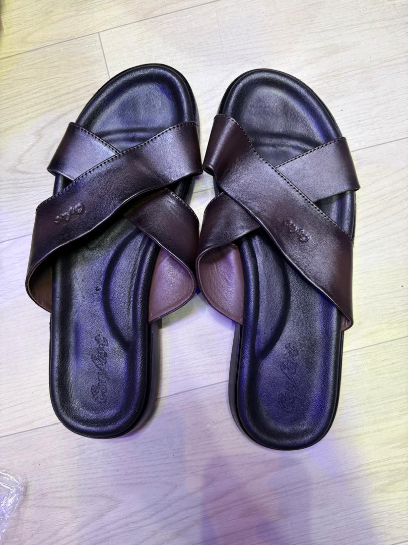 Sandales Croisées Marron – Homme Élégance & Confort