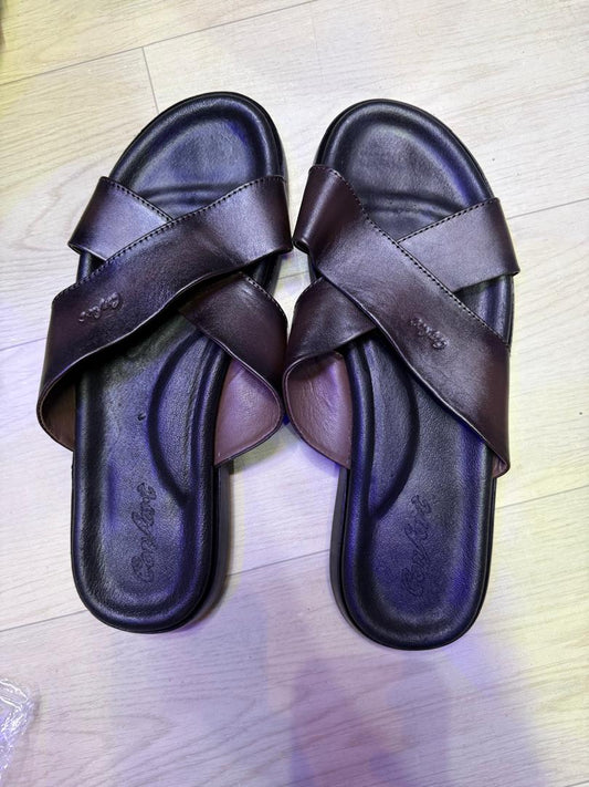 Sandales Croisées Marron – Homme Élégance & Confort