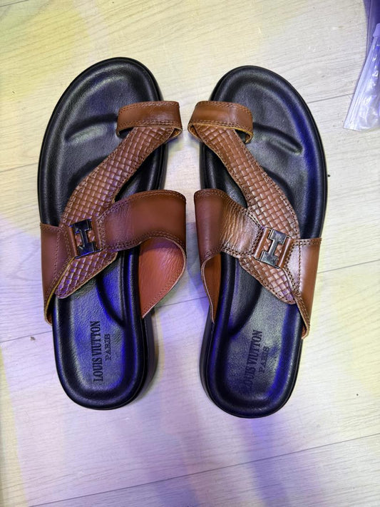 Sandales Marron Un Doigt Croisées –  Homme Élégance & Confort