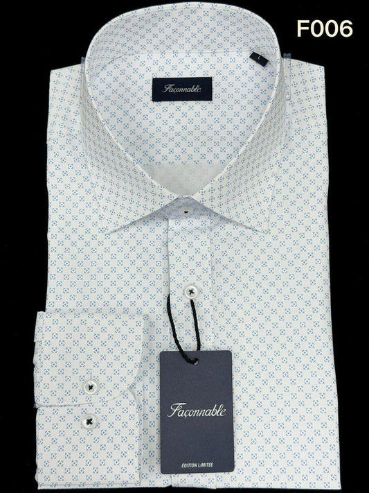 Chemise Homme Blanche à Motifs Pointillés Élégance Premium