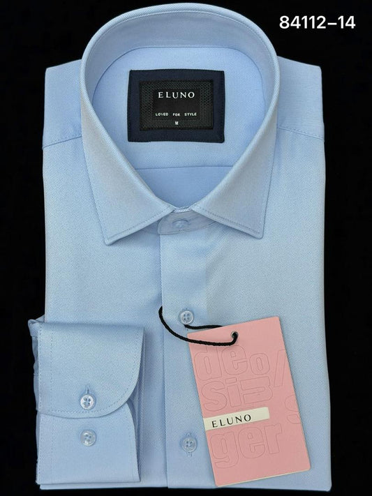 Chemise Homme ELUNO Bleu Ciel Style Élégant