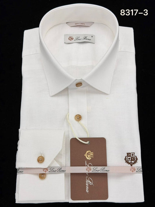 Chemise Homme Blanche Boutons Marron Élégance Raffinée