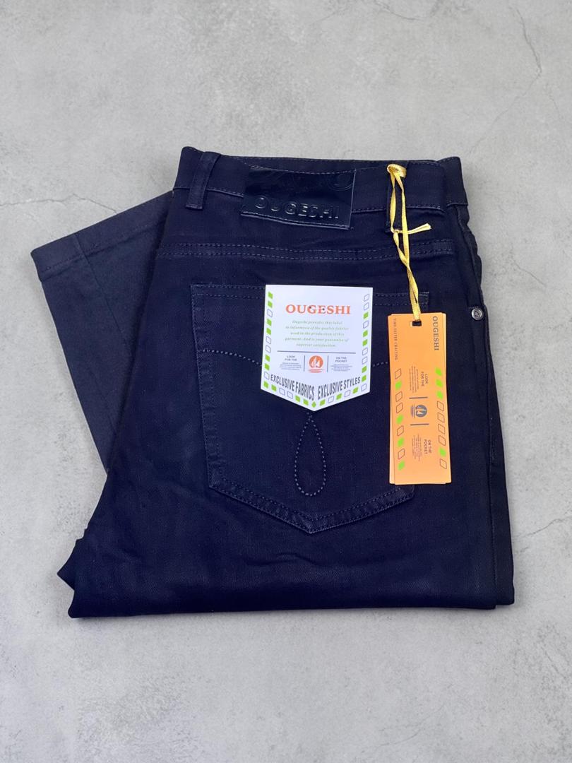Jean Homme Noir OUGESHI – Pantalon Denim Premium Coupe Droite Élégant