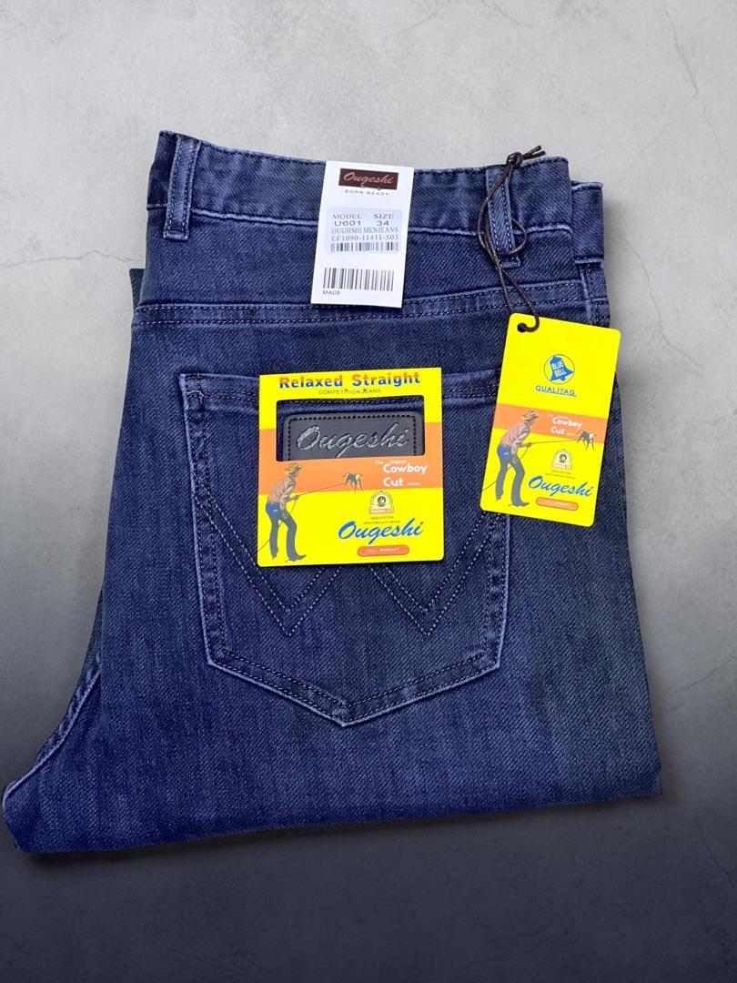 Jean Homme Bleu Moyen OUGESHI – Confort & Style Décontracté