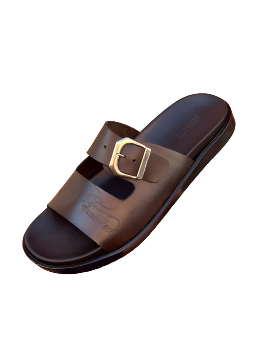 Sandales Homme Élégantes en Cuir Marron