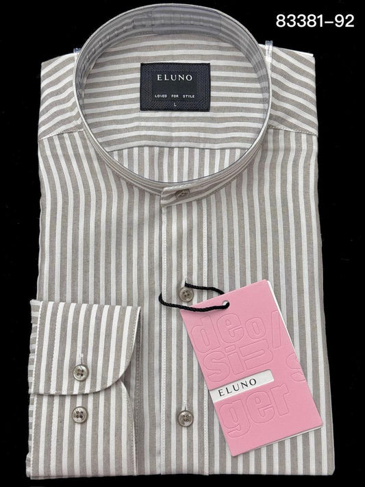 Chemise Homme Gioiello Blanche à Rayures Grises