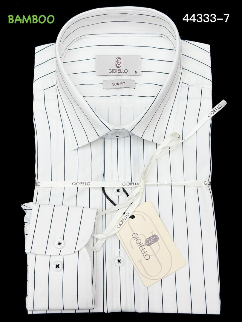 Chemise Homme Gioiello Blanc à Rayures Bleues