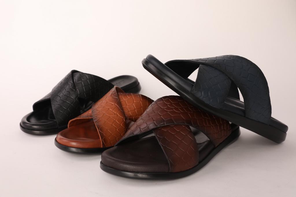 Sandales homme cuir croco – Élégance et confort