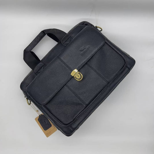 Sacoche Homme Cuir Noir – Porte-Documents & Ordinateur Portable