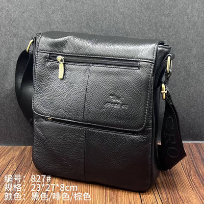 Sac Bandoulière Homme Cuir Noir – Compact et Élégant
