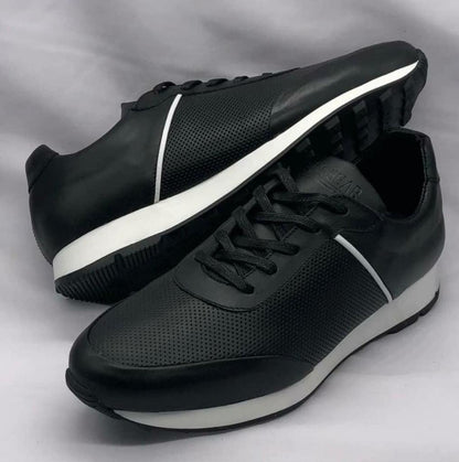 Baskets noires et blanches homme – Style urbain et confort moderne