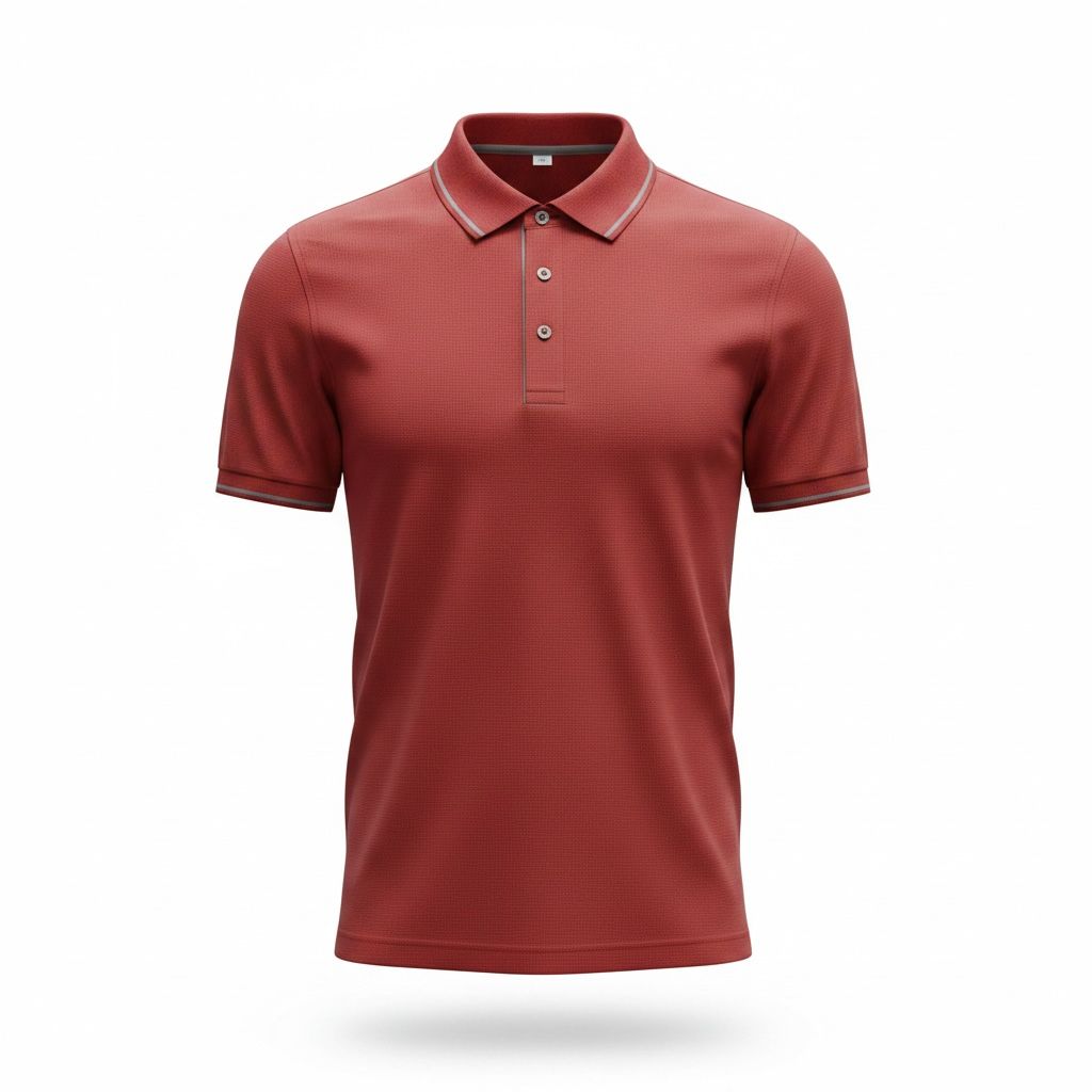 Polo Homme Rouge Brique – Style Élégant et Tendance