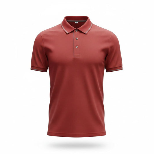 Polo Homme Rouge Brique – Style Élégant et Tendance