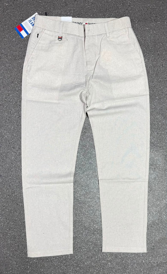 Pantalon Homme en Lin Blanc de Lait