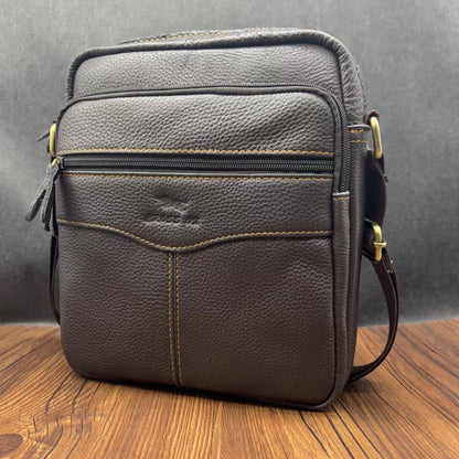 Sac Bandoulière Homme Cuir Noir – Compact et Élégant
