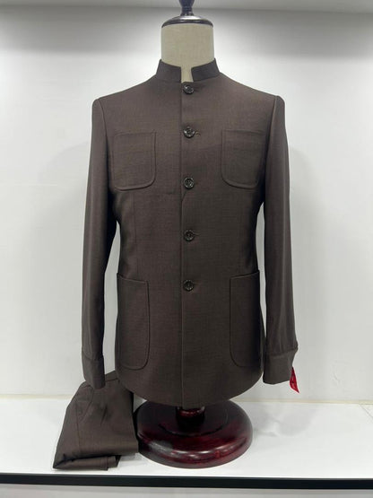 Costume homme bleu marine style Mao – Élégance & modernité